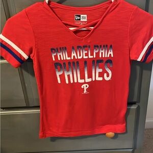 New Era Kids Red Philadelphia Phillies Tee
